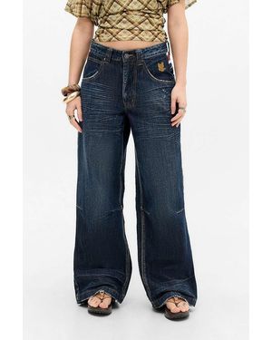 Jaded London Union Jack Indigo Colossus Jeans - Blue