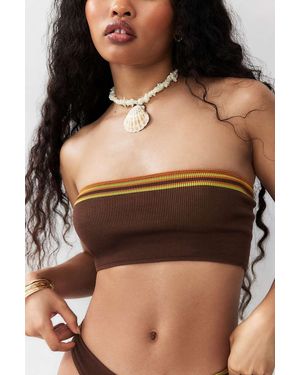 Urban Outfitters Uo Seamless Bandeau Bikini Top - Black