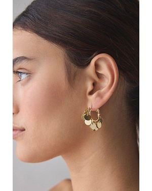 Urban Outfitters Emilia Coin Hoop Earring - Black