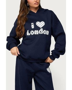 Edikted I Heart London Hoodie - Blue