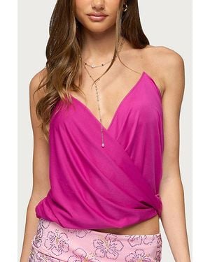 Edikted Ainsley Wrap Top - Purple