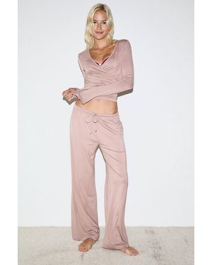 Out From Under Demi Straight Leg Pyjama Trousers - Pink