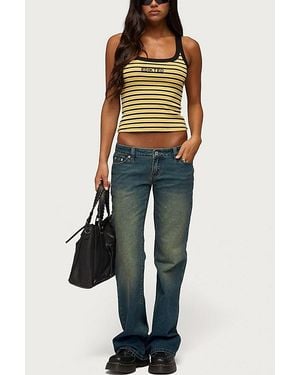 Edikted Moonie Low Rise Bootcut Jeans - Multicolour