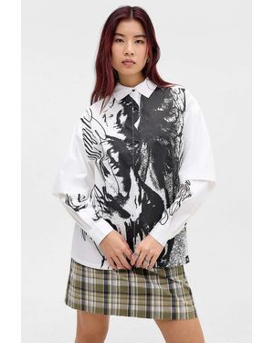 Minga White Cold Virtue Angel Shirt - Grey