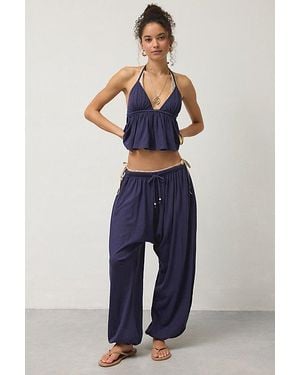 Out From Under Summer Love Cotton Balloon Pants - Blue