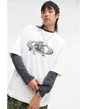Oakley Uo Exclusive White Frog Ellipse Graphic Tee