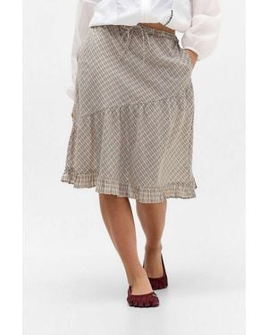 Damson Madder Sigourney Spiral Midi Skirt - Natural