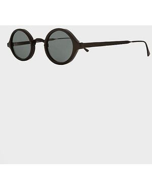 Sunglass Museum Vintage Small Oval Sunglasses - Black
