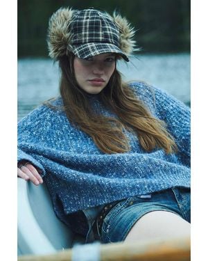 BDG Check Trapper Cap - Blue