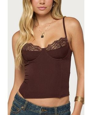 Edikted Marla Lacey Corset - Brown