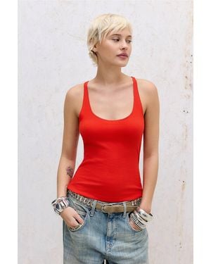 BDG Rory Racer Vest Jacket - Red