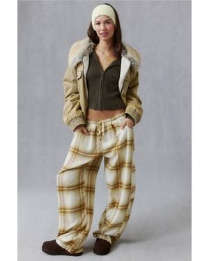 Out From Under Girls Night In Flannel Pyjama Trousers - Yellow