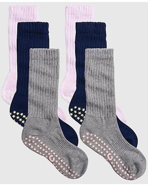 FUN+CUTE The Starry Pilates Grip Sock Set Of 3 - Blue
