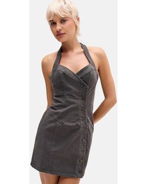 Urban Outfitters Uo Marceline Structured Mini Dress - Black