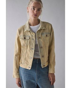 Vintage & ReMADE by UO Remade By Uo Overdyed Fitted Denim Jacket - Natural