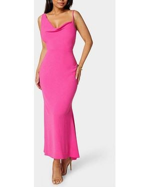 Bebe Airflow Cowl Maxi Dress - Pink