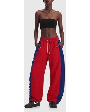 AELFRIC EDEN Baggy Nylon Track Pants - Red