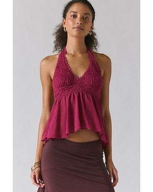 Kimchi Blue Lindsey Tiered Babydoll Halter Top