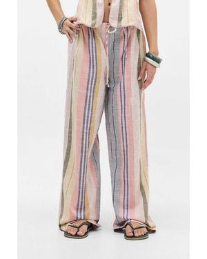 Out From Under Stripe Trousers - Pink