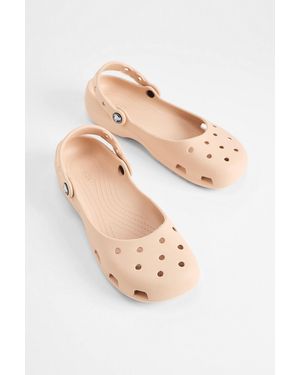 Crocs™ Pink Blush Ballet Clogs - White