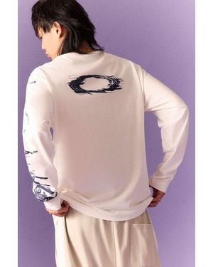 Oakley Uo Exclusive White Surf Ellipse Long Sleeve T-shirt - Pink