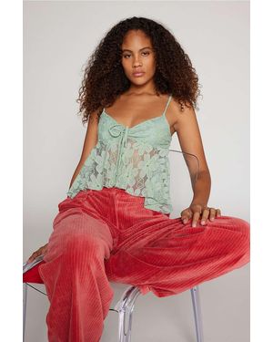 Kimchi Blue Kerry Lace Babydoll Cami - Red