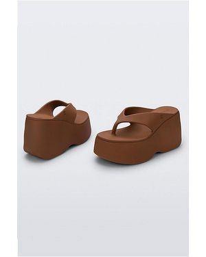 Melissa Free Thong Wedge Sandal - Brown
