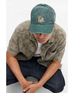Urban Outfitters Uo Teal Koi Fish Cap - Green