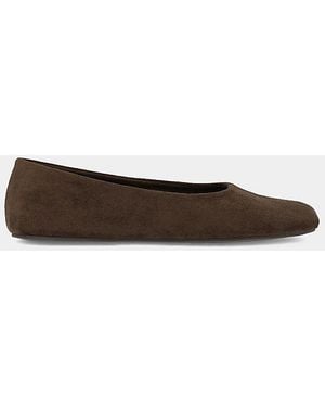 MIA Mia Karissa Suede Square Toe Ballet Flat - Brown