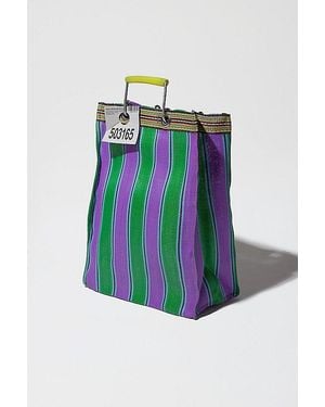 Puebco Tall Recycled Plastic Stripe Bag - Blue