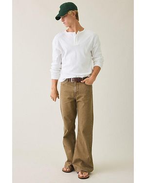 BDG Slacker Relaxed Flare Jeans - Natural