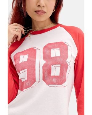 BDG 98 Long Sleeve Raglan T-shirt - Red