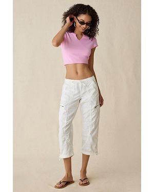 BDG Sidekick Crop Cotton Utility Pants - Natural