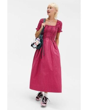 Damson Madder Raphaela Ruffle Dress - Pink