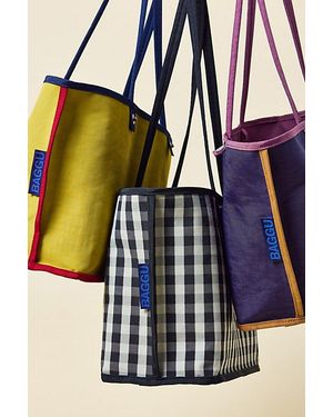 BAGGU Medium Nylon Reverse Tote Bag - Black