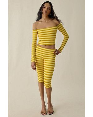 AFRM Silvia Foldover Capri Leggings - Yellow