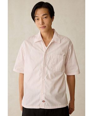 Dickies Venedocia Stripe Relaxed Short Sleeve Shirt Top - Natural