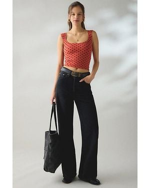 BDG Ribbed Square Neck Tank Top - Multicolor