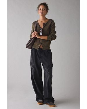 BDG Station Cocoon Baggy Barrel Leg Cargo Jeans - Gray