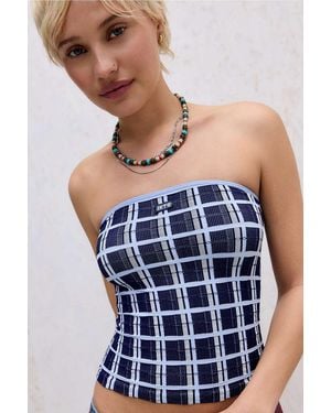 iets frans... Seamless Bandeau Top - Blue