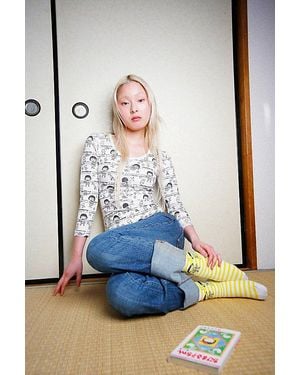 Strawberry Western Chibi Maruko Chan Playtime Top - Blue