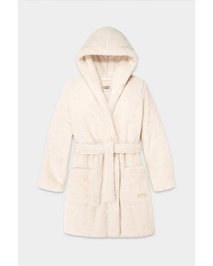 UGG Aarti Plush Fleece Hooded Robe - Natural