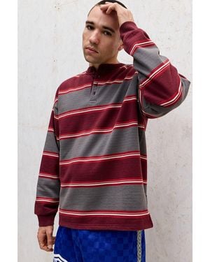 iets frans... Striped Henley T-shirt - Red
