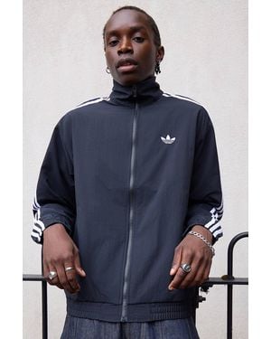 adidas Originals Adidas Original Black Firebird Woven Jacket - Blue