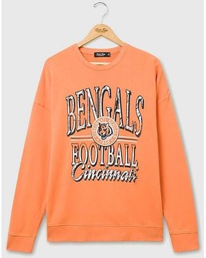 Junk Food Nfl Lateral Crewneck Sweatshirt - Orange