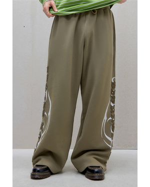 Ed Hardy Uo Exclusive Khaki Appliqué Joggers - Green
