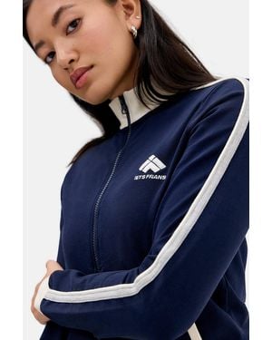 iets frans... Lightweight Zip-through Track Top - Blue