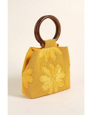 Zsa Zsa Zsu Delhi Raffia Tote Bag - Yellow