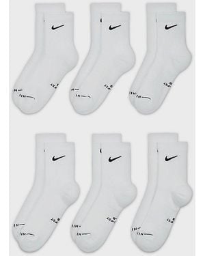 Nike Elevated Micro Crew Socks 6-Pack - White