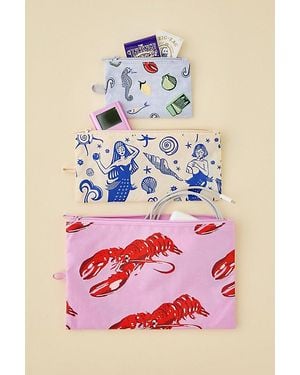 BAGGU Flat Pouch Set - Pink